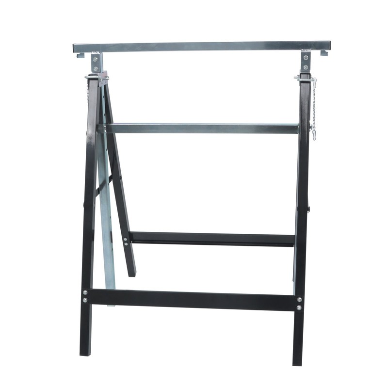 2 Pack 440 Lbs Adjustable 7 Level Height Foldable Metal Sawhorse Work Stand gallery