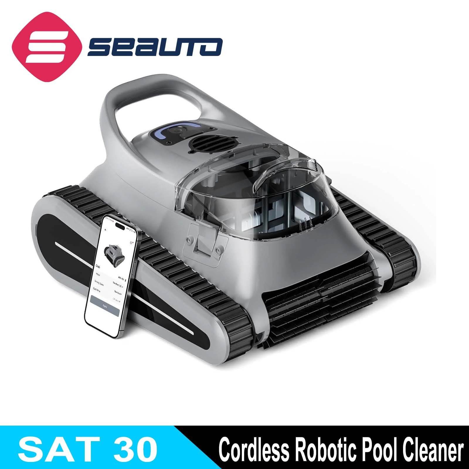 Seauto SAT30 Robotic Pool Vacuum cleaner Wall Climbing/Automatic/App Support gallery