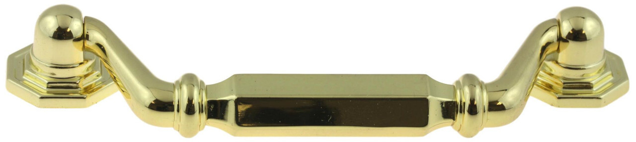 (5 Pack) 3-3/4 inch Octagonal Bail Pull Polished Brass gallery