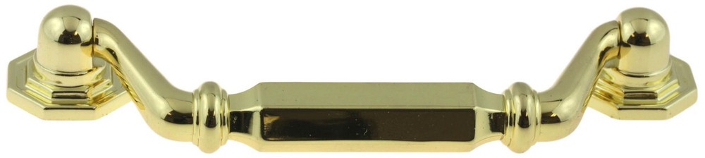 (5 Pack) 3-3/4 inch Octagonal Bail Pull Polished Brass