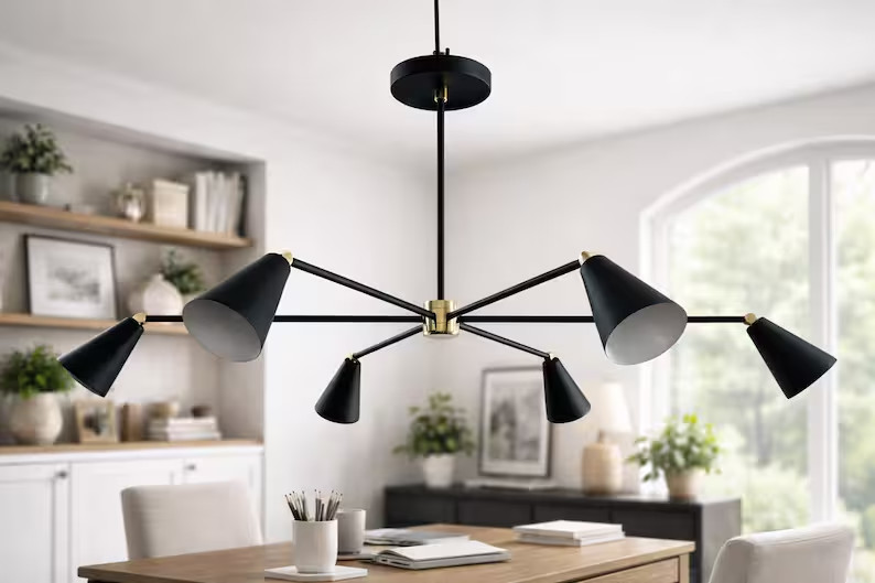 Handmade Sputnik Chandelier – Mid Century Modern Pendant 6-Light Fixture gallery