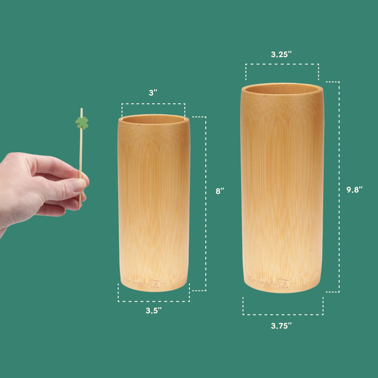 Natural Bamboo Flower Vase / Holder - Carbonized Brown gallery