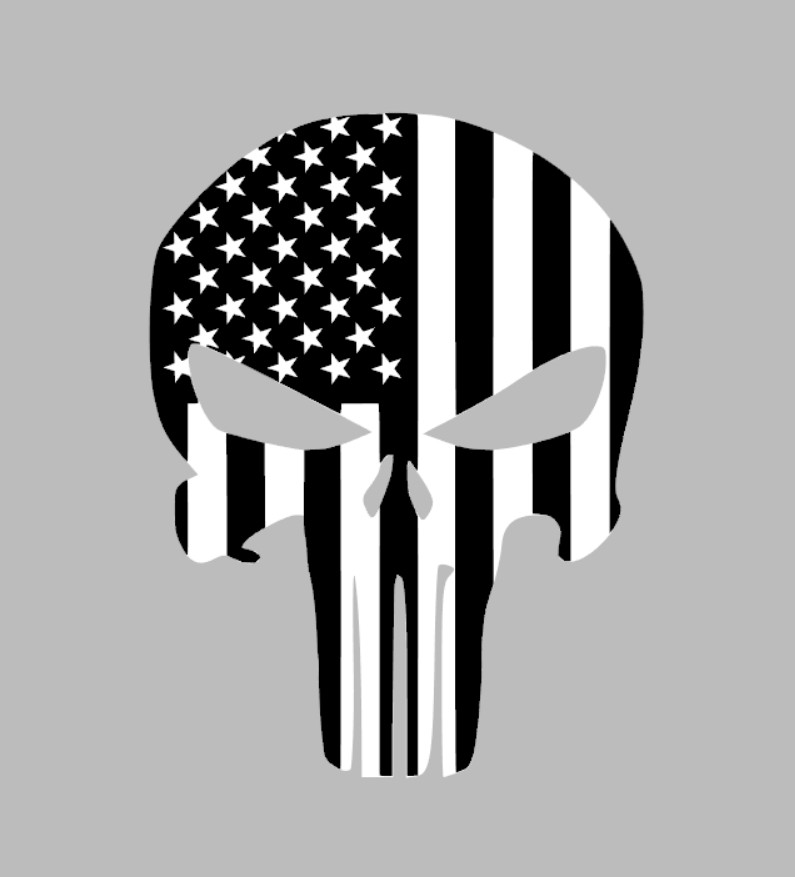 Punisher Skull Flag Decal Vinyl Sticker American Flag - Truck Rear Window, Car gallery