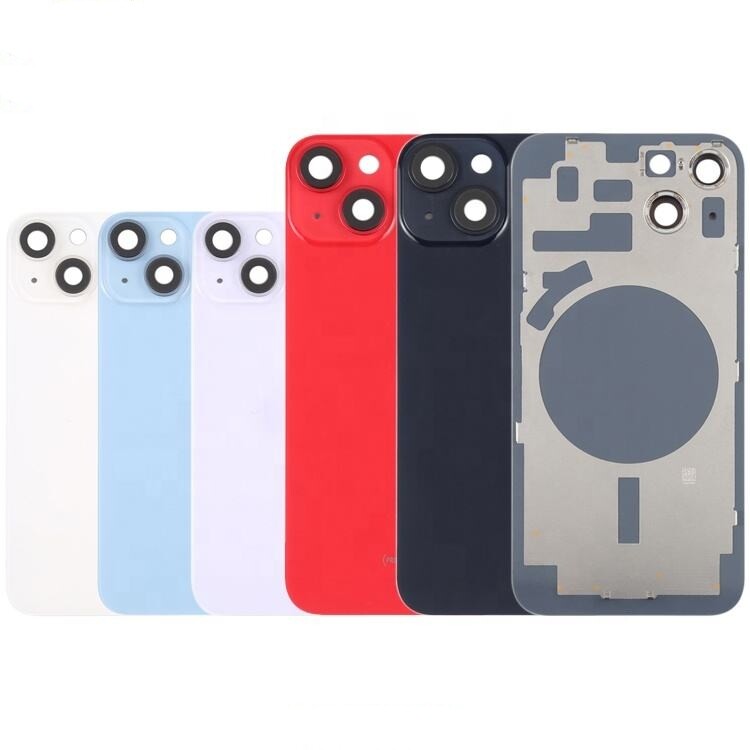 For iPhone14 15 16 17 Back Glass Replacement Big Hole Rear Cover Metal logo Lot gallery