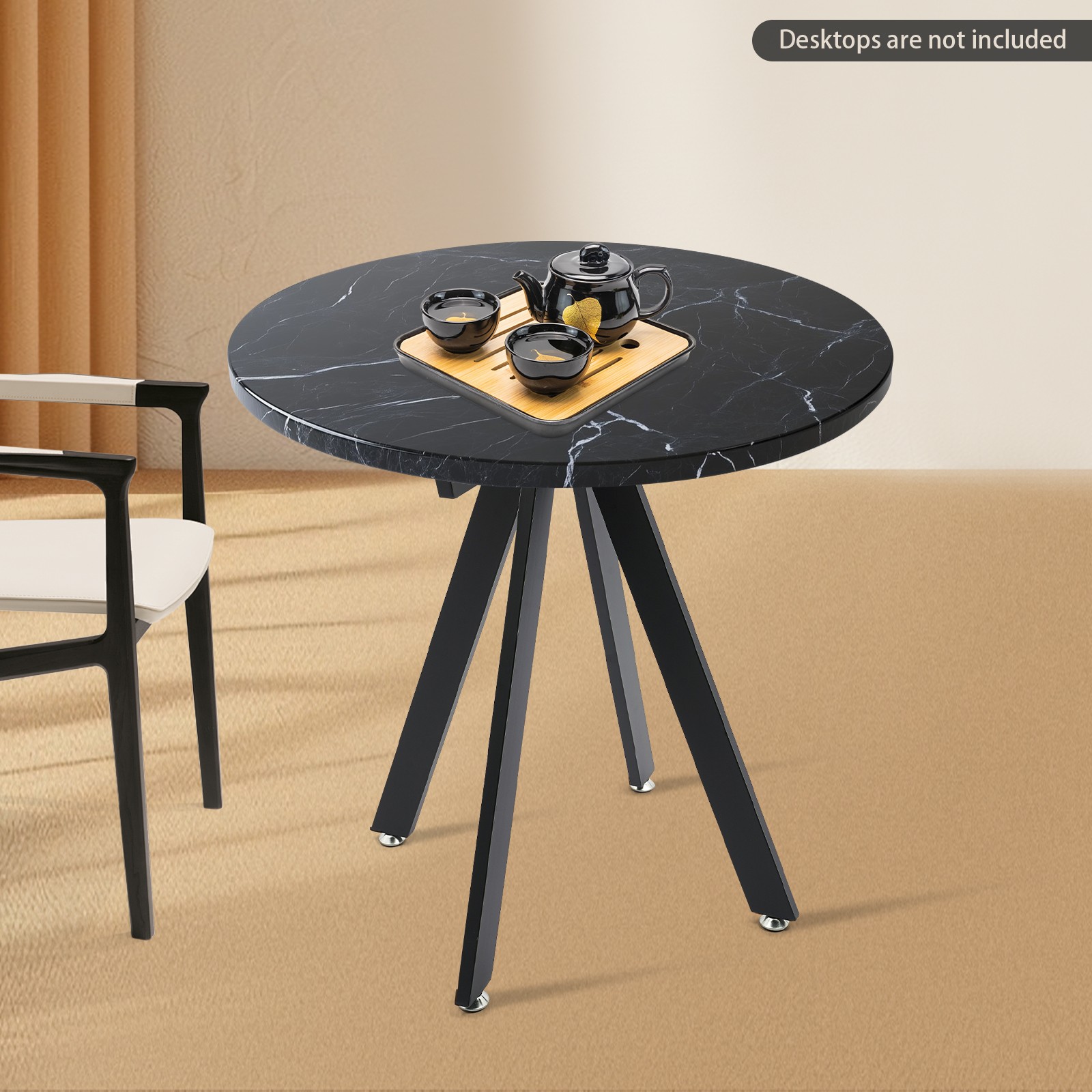 28 inch Round Iron Table Base Leg 220LB Load Black for Dining Desk Coffee gallery
