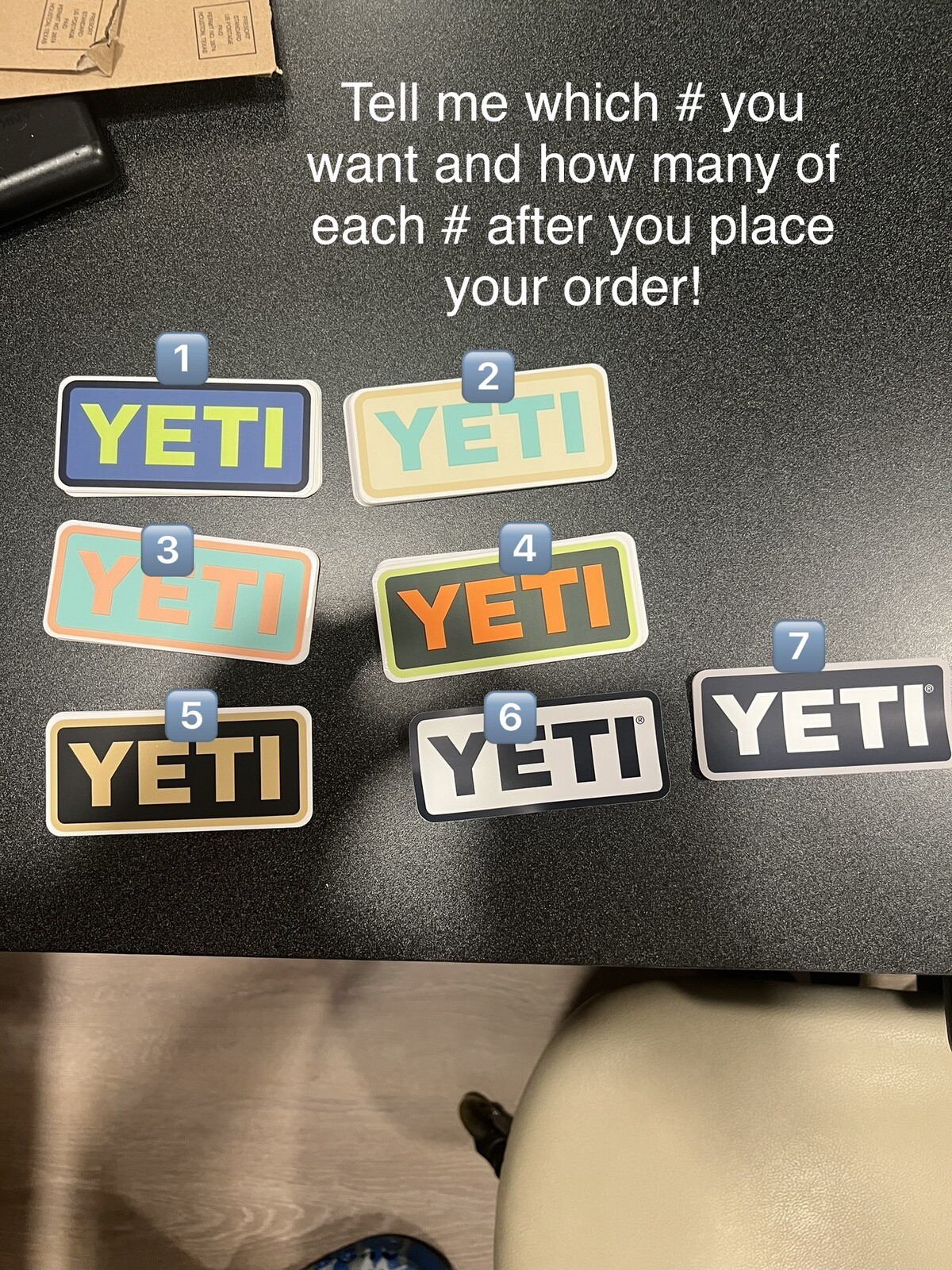Authentic YETI Decal / Stickers -different colors green orange Black Grey White gallery