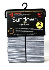 Sundown By Eclipse Thermal Tauri 60″ W X 84″ L Pewter Polyester 2 Count Panel