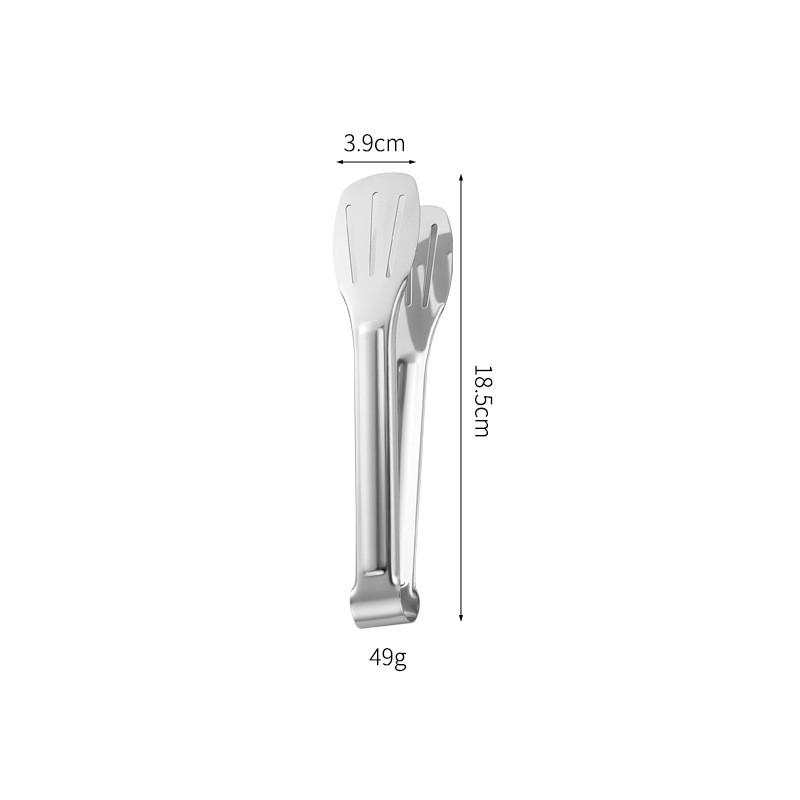 2× Stainless Steel Serving Tongs Kitchen Buffet Toast Steak Food Tongs 7/9in USA gallery