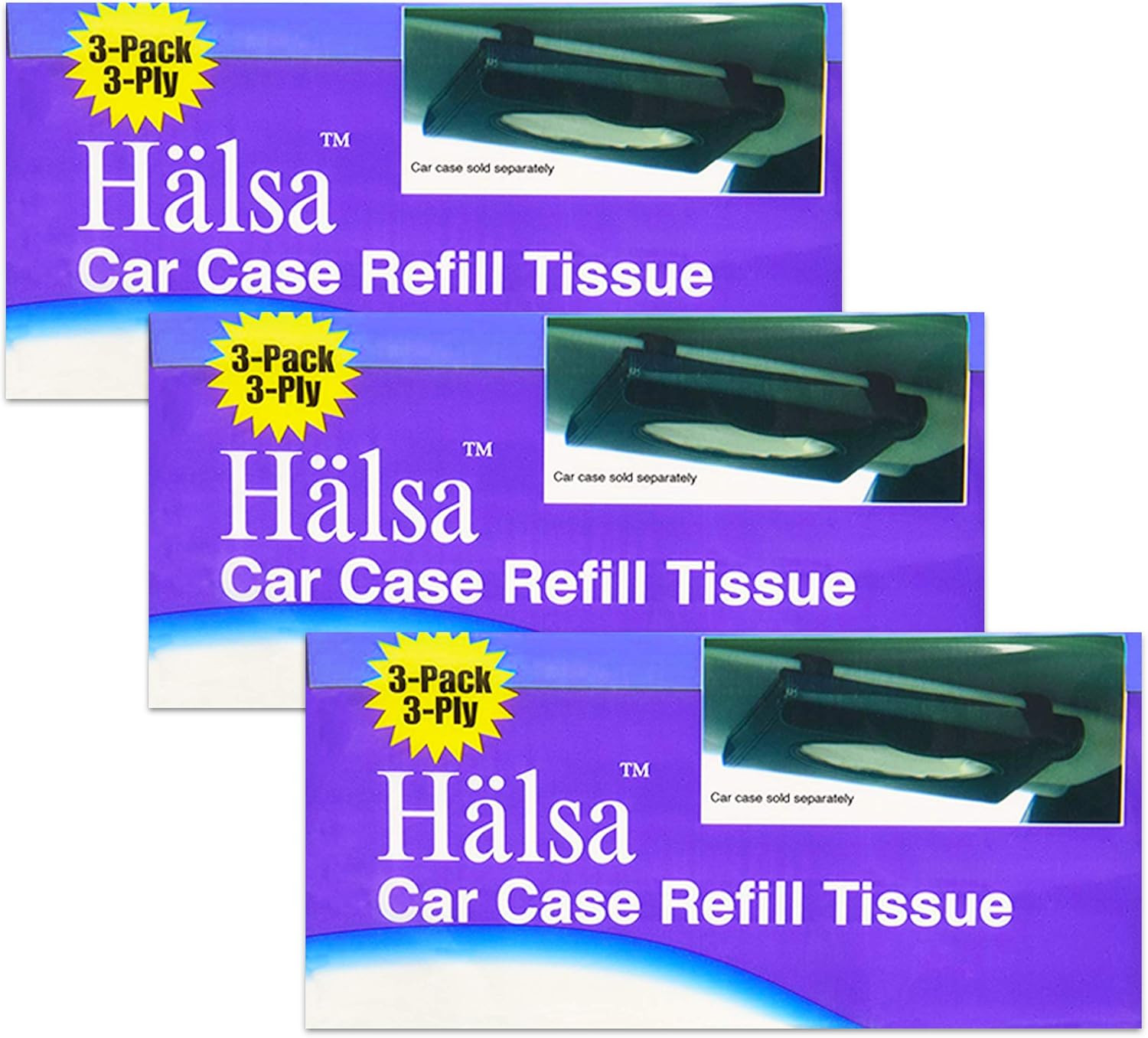 (Ship from USA) 3 Packs Car Refill Tissue for Tempo Visor Tissue Holder Total 9 gallery