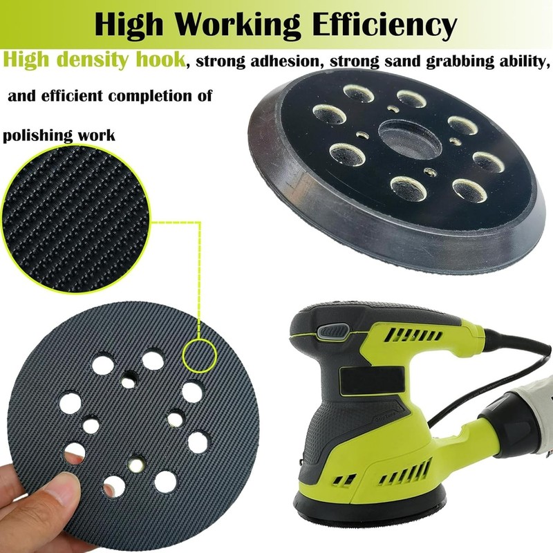 2 Pack 5 Inch 8 Hole Replacement Sander Pad for Ryobi Sander, 5 Inch 8 Hole H... gallery