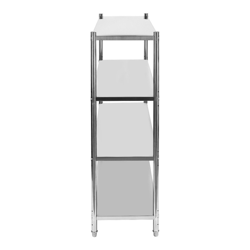 4 Tier Silver Adjustable Shelf Storage, Stainless Steel Heavy Duty Shelving NEW gallery