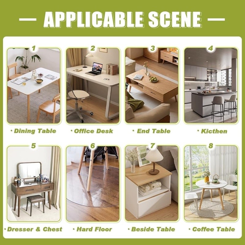High Quality PVC Table Cover Scratch Resistant Heat Resistant Protector Mat New gallery
