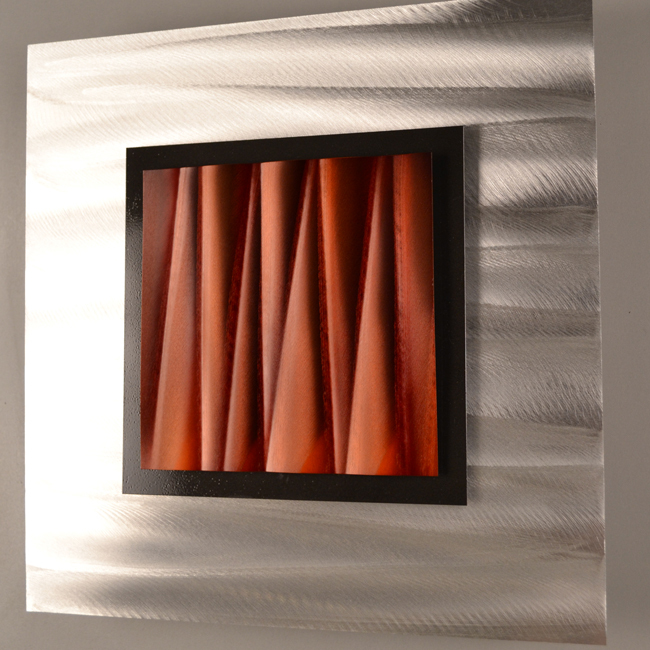 3 Piece Modern Contemporary Abstract Metal Wall Sculpture Art Painting Copper gallery