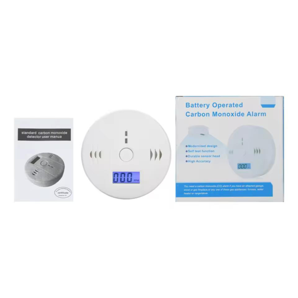 Carbon Monoxide Detector Warning Safety Alarm Sensor LED Digital Battery Powered gallery