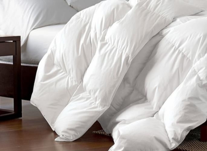 Goose Down Comforter, 100% Egyptian Cotton White (Size: Oversize King 120 x 120) gallery