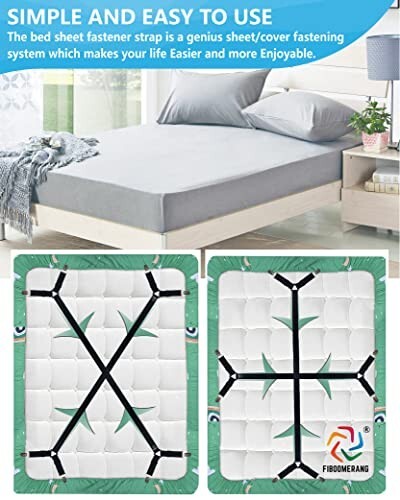 Bed Sheet Holder Straps Adjustable Sheet Stays Keepers With Elastic Bands gallery