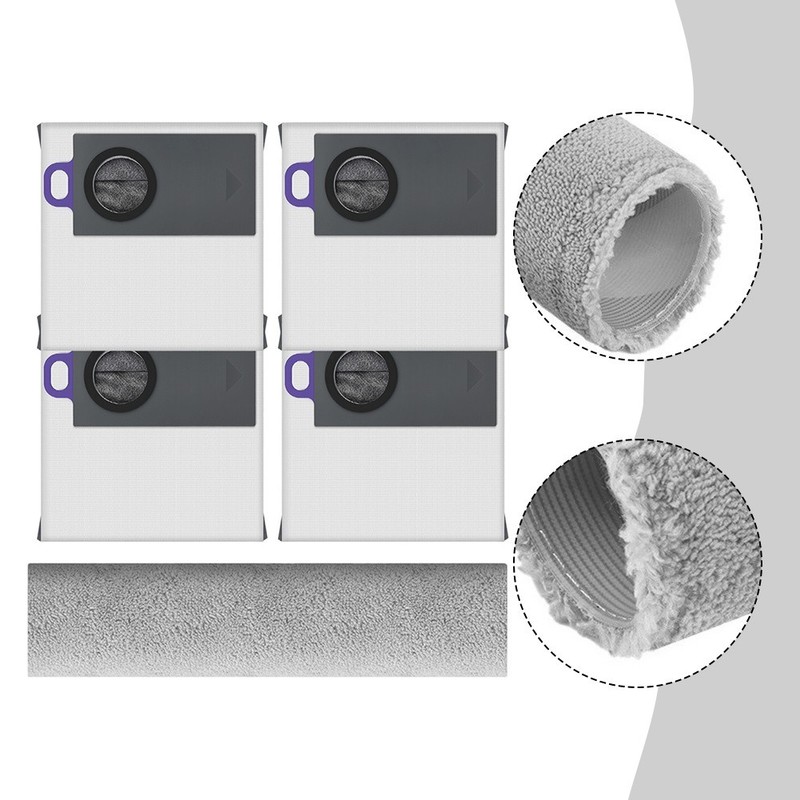 For NARWAL Flow 2 Robot Vacuum Mop Accessory Kit - 1 Mop Cloth + 4 Dust Bags gallery