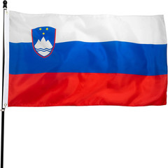 DANF Slovenia Flag 3X5 Ft Thick Polyester, Fade Resistant, Brass Grommets, Canva