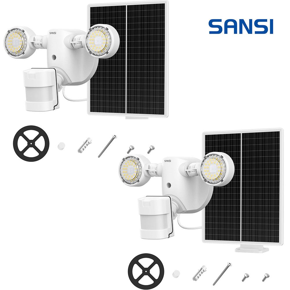 2-Pack LED Solar Light Motion Sensor 3 Mode Flood Lamp Outdoor Wall Garden SANSI gallery