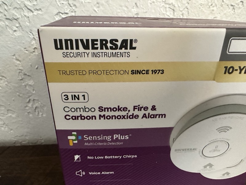 2PC Universal Security 10-Year Battery Comb. Smoke Fire Carbon Monoxide Detector gallery