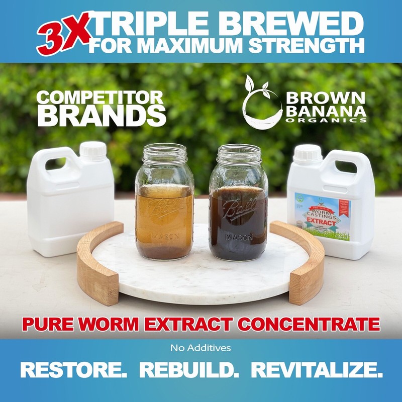 Premium Worm Casting Tea Extract (1 Liter / 32 oz) - Organic - Made Fresh Weekly gallery