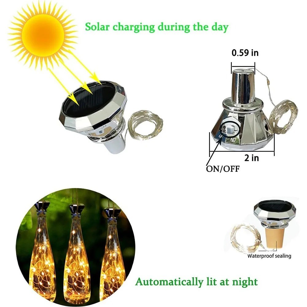 Outdoor Solar Powered 20 LED String Light Garden Patio Yard Landscape Lamp Party gallery