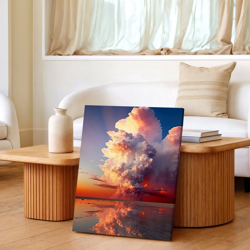 Wall Art Sunset Cloudscape Over Ocean Reflection Canvas Print Dramatic Sky Decor gallery
