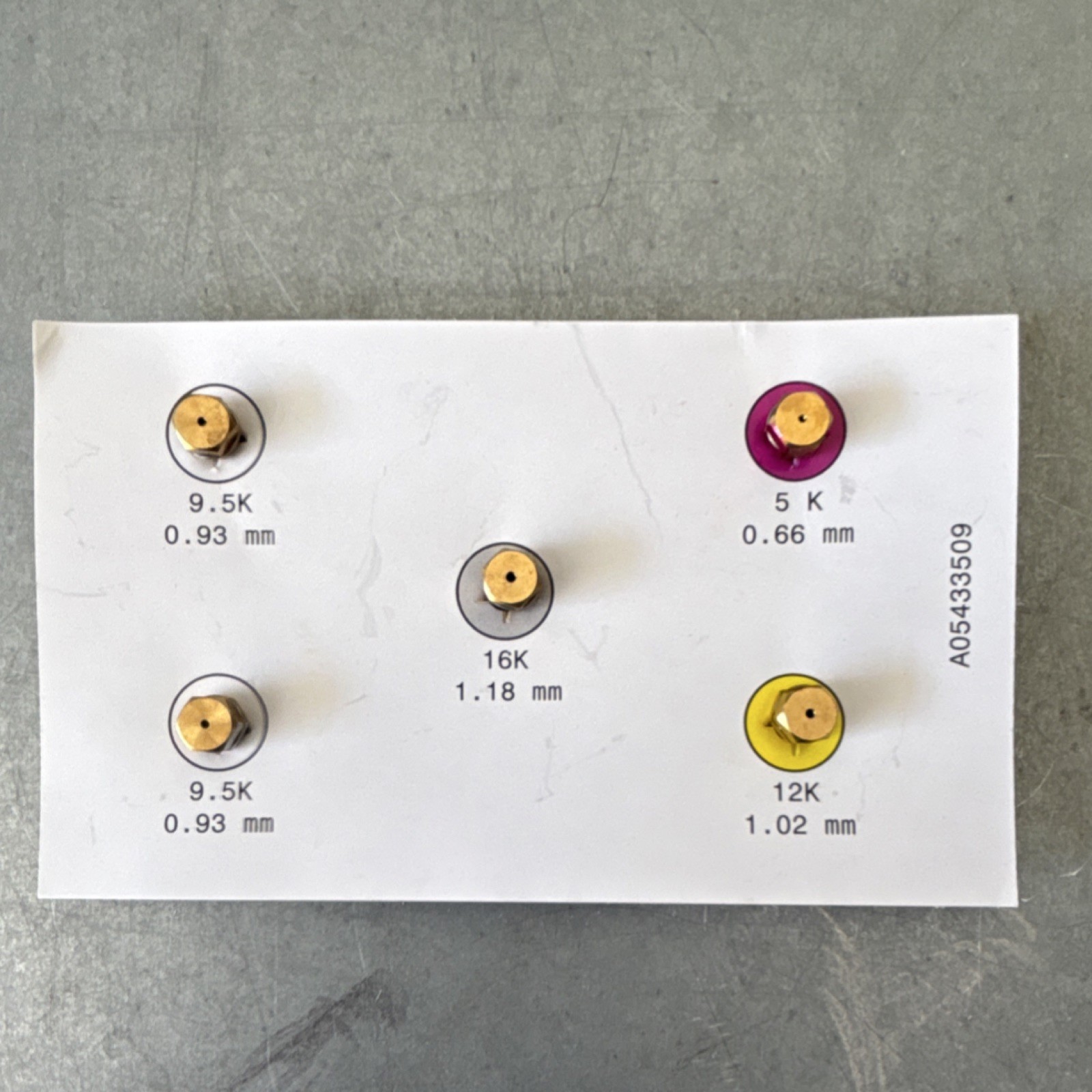 LP Conversion Kit Brass Gold for Cooktop LPG/Propane A05433509 A05433609 Set gallery