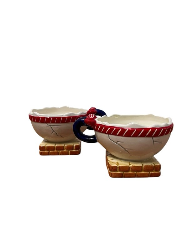 Department 56 Egg Cups Ceramic Set 3.5in x 2in Kitchen Tableware gallery