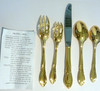 Yamazaki Cache 24K Gold Electroplate 18/8 Stainless Flatware 5 Piece Set gallery