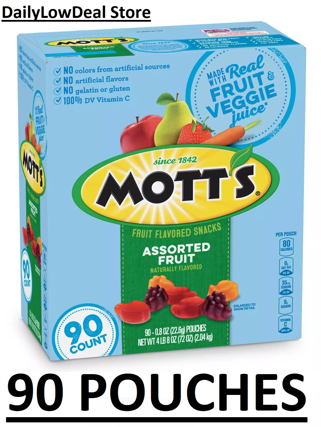 Mott's Fruit Flavored Snacks Assorted Fruit (90 ct.) - Net Wt 72 Oz gallery