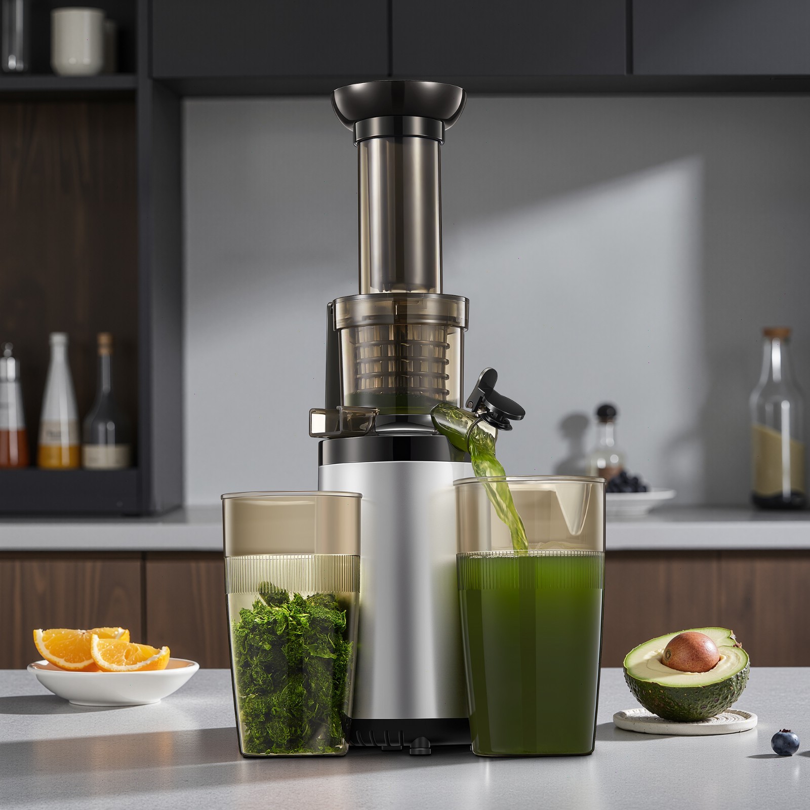 Cold Press Juicer, Masticating Juice Extractor, Compact, BPA-Free, Easy Clean gallery