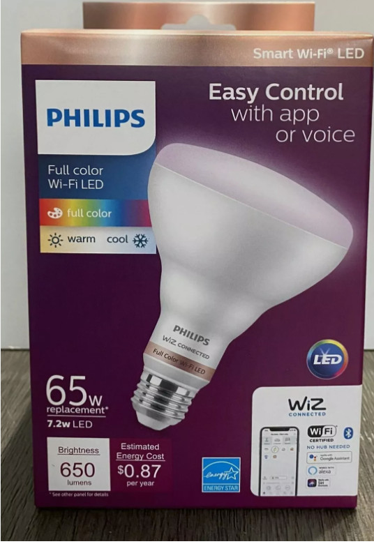 Philips Smart Wi-Fi LED Energy Saving Voice Control or App Color Changing Light gallery