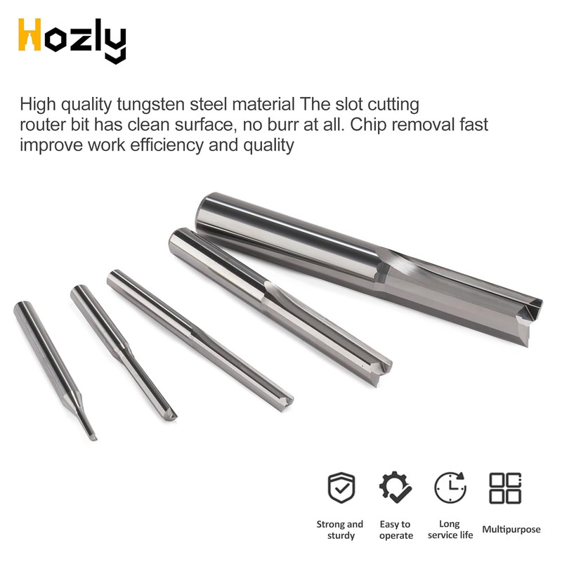 1/8 Inch Straight Router Bits Set (CED 1.0Mm 1.5Mm 2.0Mm 2.5Mm 3.175Mm) Milling gallery