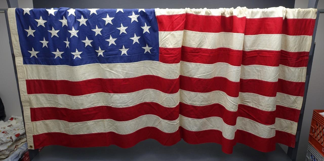 Valley Forge Flag Co. USA American Flag 100% Cotton Bunting 110" x 57" Size 5 gallery