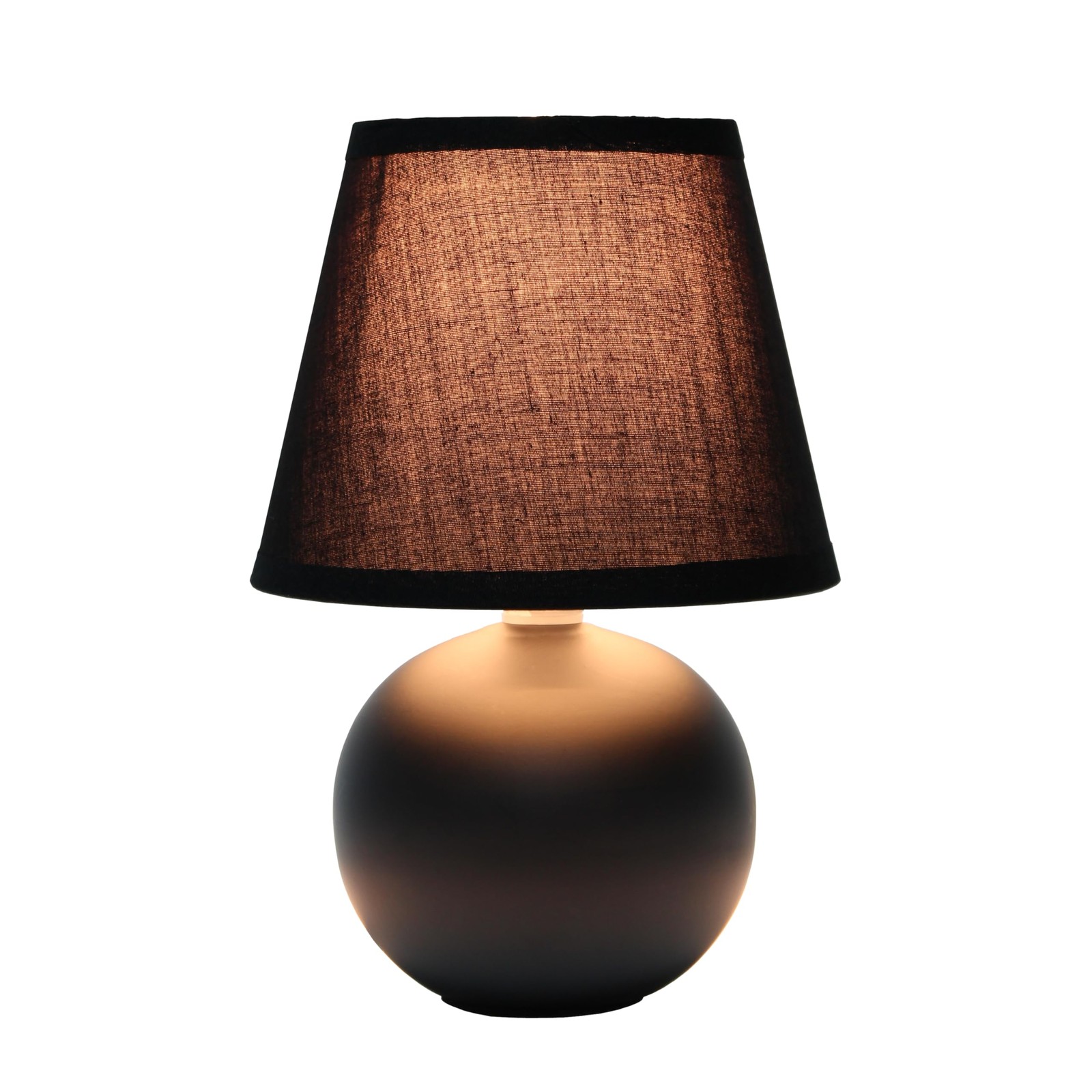 Simple Designs LT1196-BLK 8.66" Chic Little Globe Ceramic Table Lamp with Mat... gallery