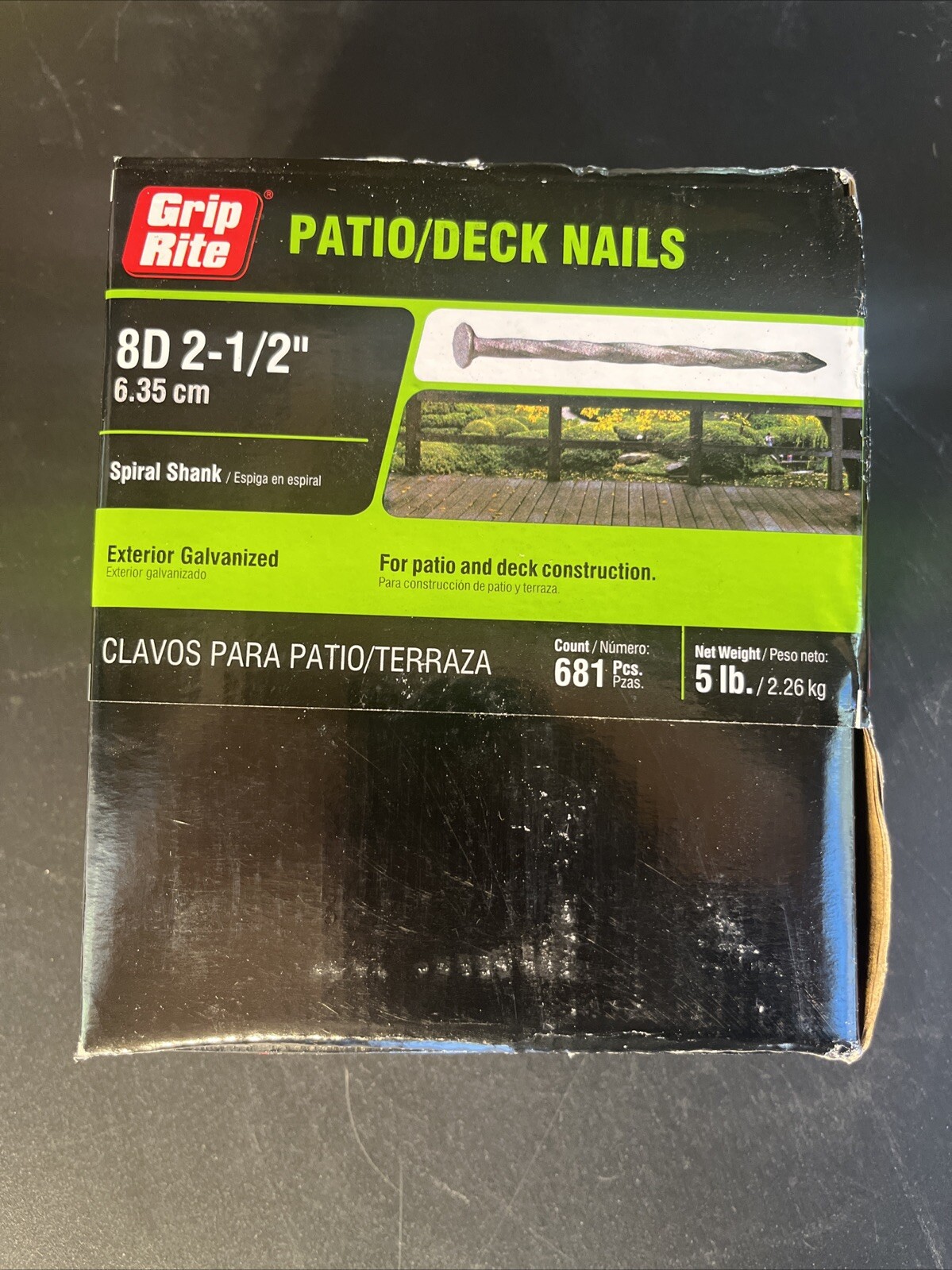 Grip Rite 5lb. - Galv Spiral Shank, Patio/Deck Nails 8D 2-1/2” gallery