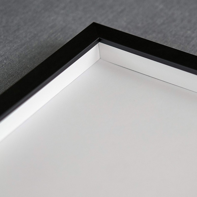 5x15 Shadow Box Frame Grey Charcoal Black | 0.875 Inches Deep | Solid Wood Shado gallery