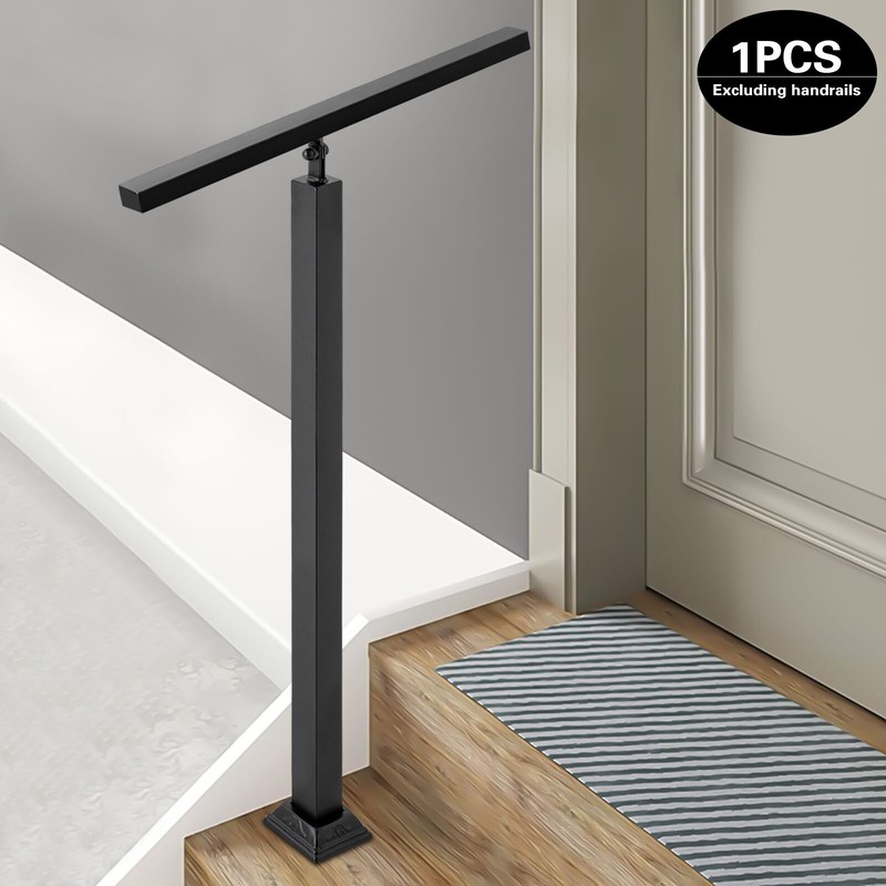 Iron Step Handrails Railing For 1-2 Step Handrail Indoor/Outdoor Deck Hand Rail gallery