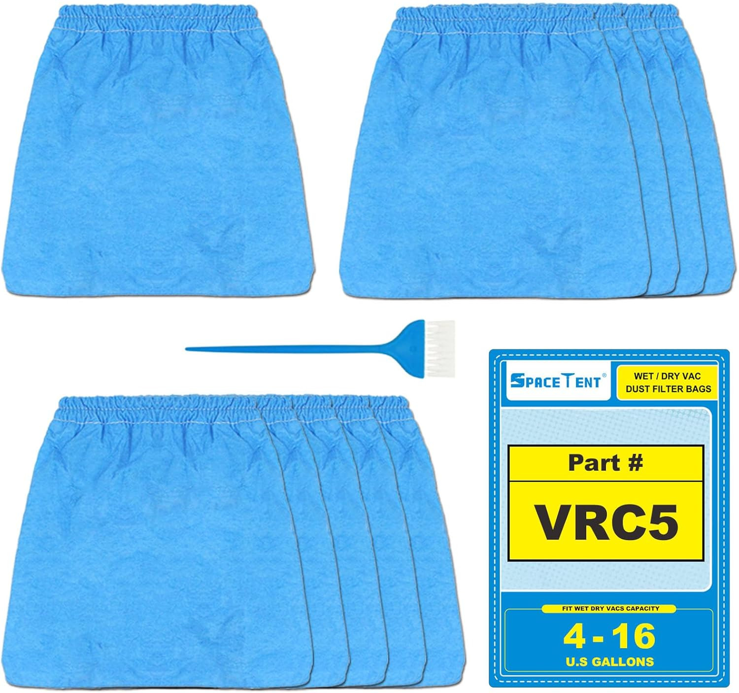 10 Pack VRC5 Cloth Filters for Most Vacmaster 4 to 16 Gallon Wet/Dry Vacuums. gallery