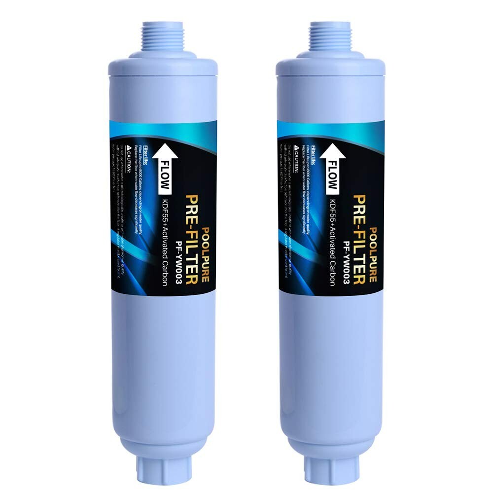 POOLPURE Garden Hose End Pre Filter for Pool, Hot Tub, Spa, Reduces Chlorine, 2P gallery