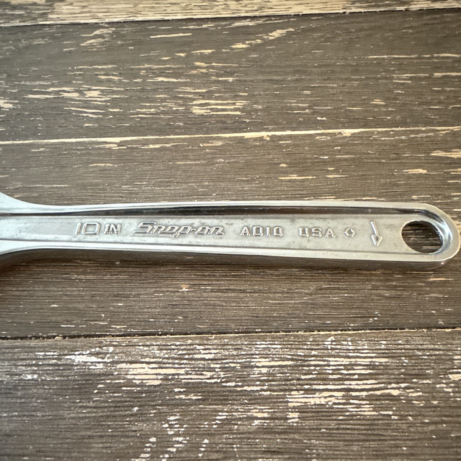 Snap-on AD10 10in Adjustable Wrench SAE Non-Ratcheting Silver USA gallery