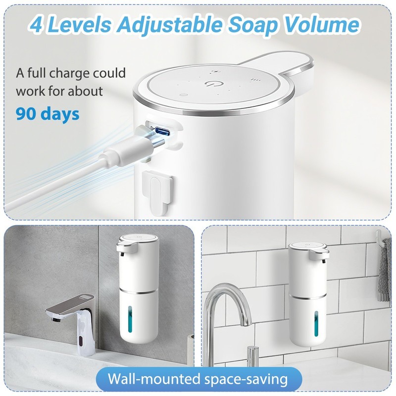 2 Pack Automatic Soap Dispenser, Foaming Soap Dispenser for Bathroom & Kitchen gallery