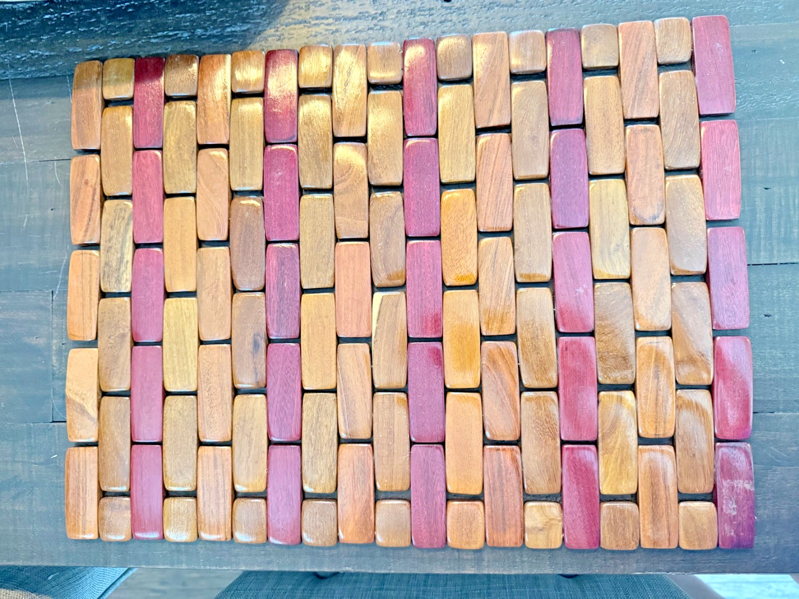 Handcrafted Costa Rican Rosewood Placemats – Set of 6 – Never Used gallery