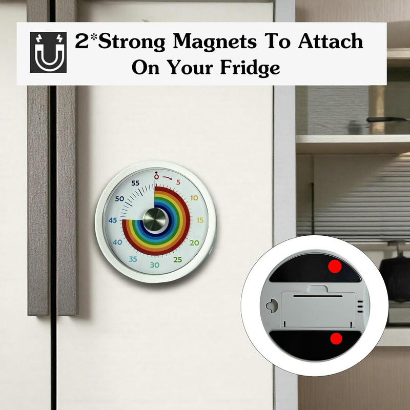 Visual Timer, Kitchen Timer Rainbow Disk 60 Minute Countdown Timer for Kids and gallery