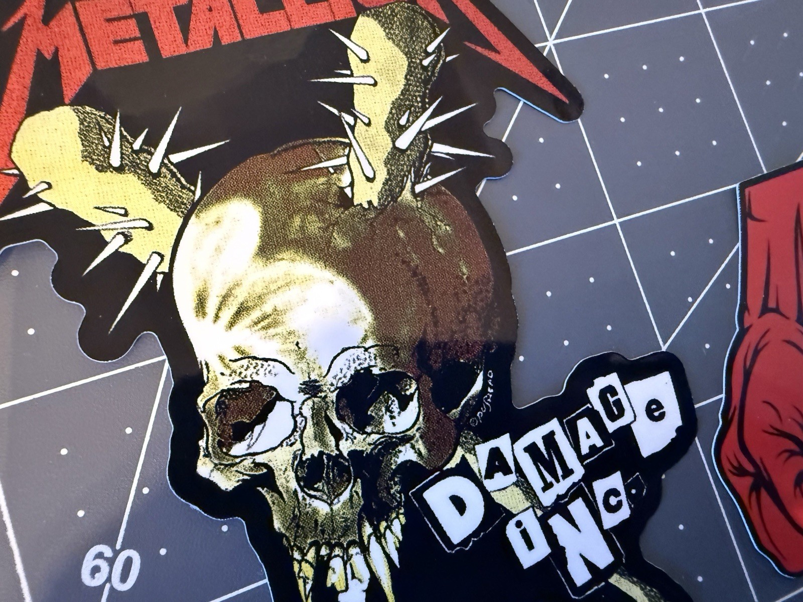 Metallica Sticker 2 Sticker Lot Damage Inc Skull 4” Vinyl Stickers gallery