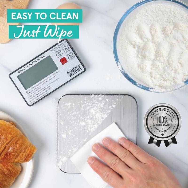 Kitchen Scale 33lbs Wireless Display 2X Magnets Support USB-C Charging gallery
