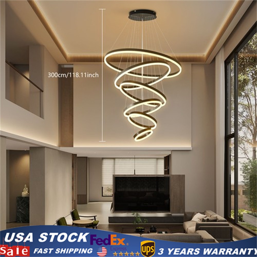 Modern Black LED Chandelier for Dining Room/Living Room Ceiling Light Fixture gallery