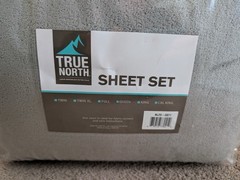 True North Queen Sheet Set Gray Solid Color BL20-0871