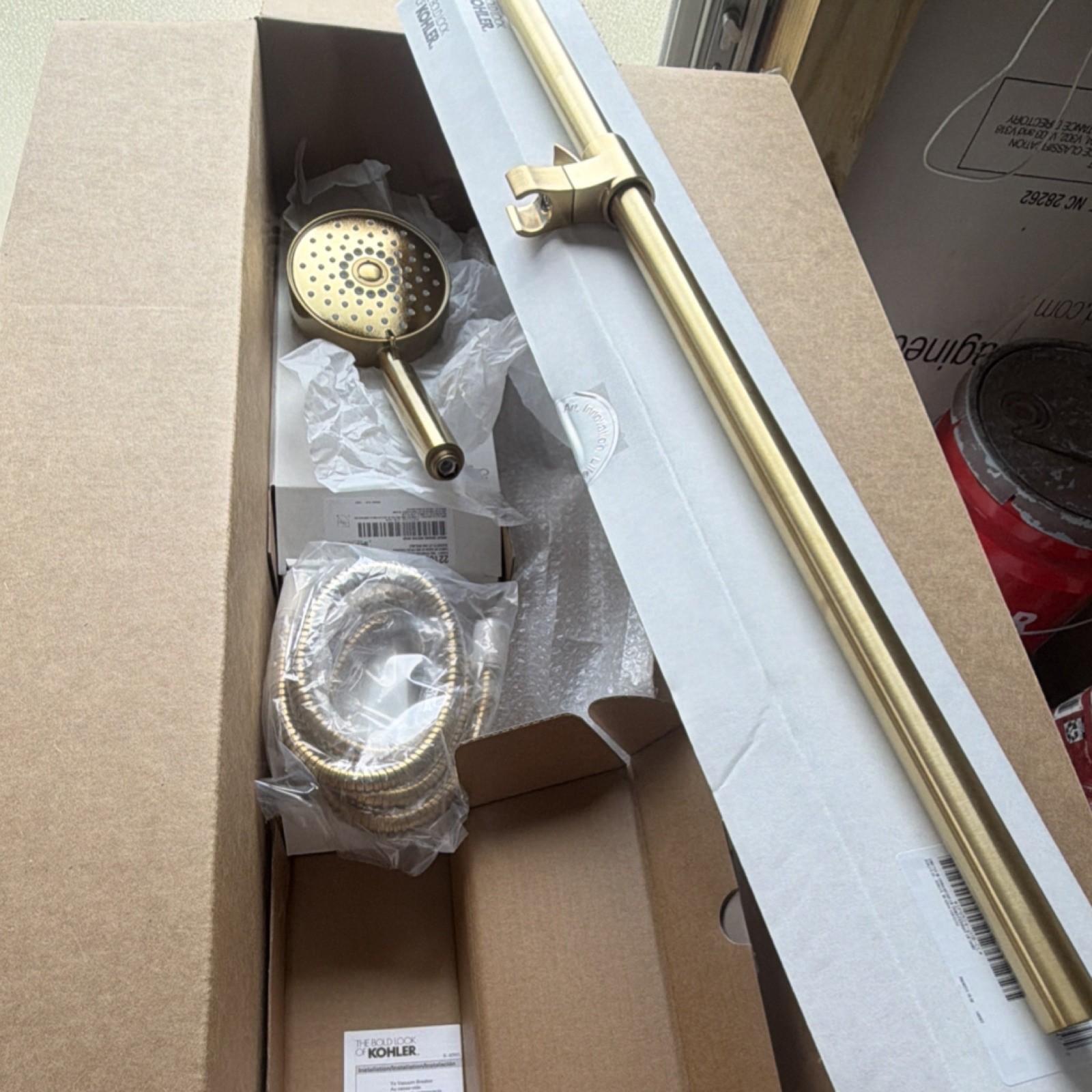Kohler Purist Handheld Multi-Function Shower Head Kit 2.5 GPM Brushed Brass gallery